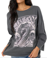 O'Neill Womens Psych'd Boxy Oversized Long Sleeve T-Shirt