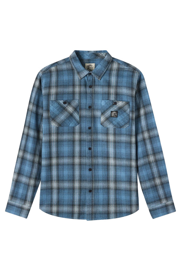 O'Neill Mens O'Riginals Clashed Flannel Standard Fit Long Sleeve Shirt
