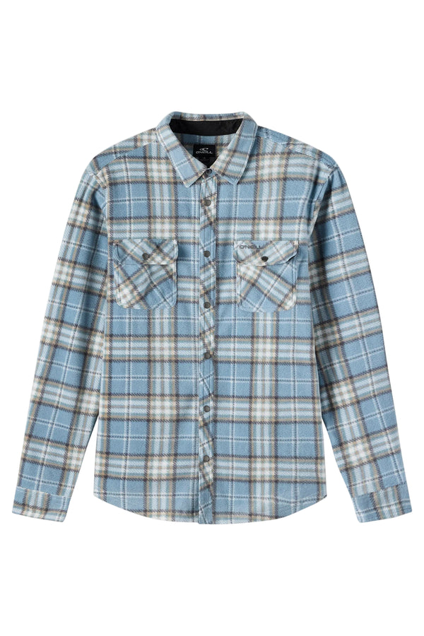 O'Neill Mens Glacier High Pile Superfleece Standard Fit Long Sleeve Shirt
