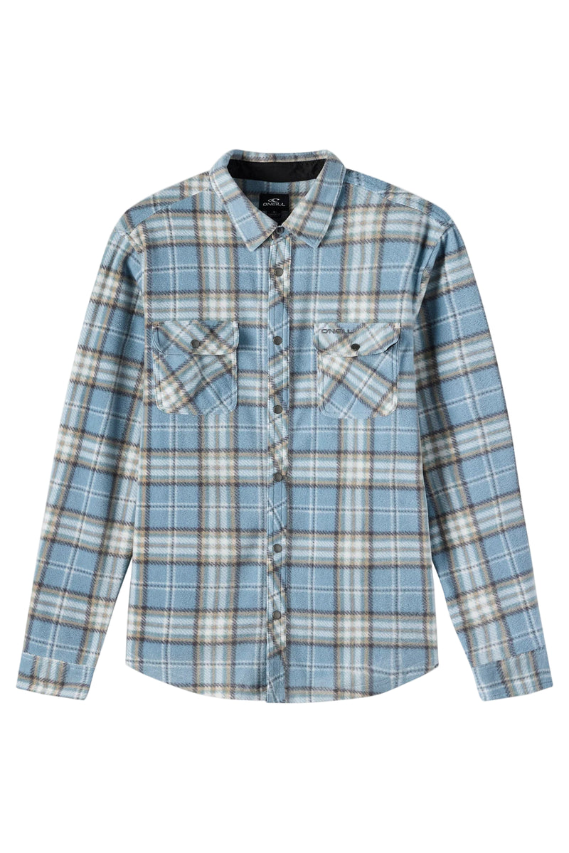 O'Neill Mens Glacier High Pile Superfleece Standard Fit Long Sleeve Shirt