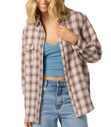 O'Neill Womens Brooks Flannel Long Sleeve Top