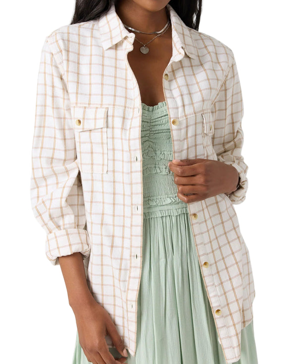 O'Neill Womens Brooks Flannel Long Sleeve Top