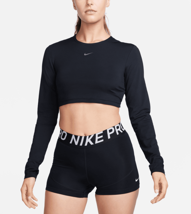 Nike Womens Pro Dri-FIT Cropped Long Sleeve Top – ShopCGX