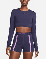 Nike Womens Pro Dri-FIT Cropped Long Sleeve Top