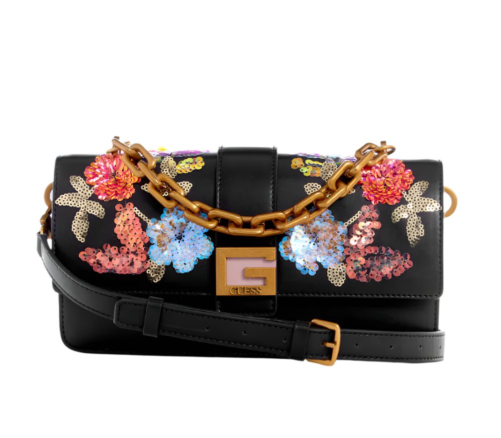 GUESS Morada Sequin Floral Crossbody Handbag ShopCGX