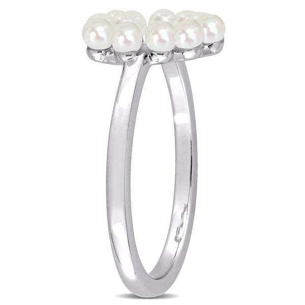 Sofia B Cultured Freshwater Pearl Heart Ring - Size 8