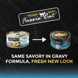 Fussie Cat Premium Black Label Tuna with Small Anchovies Formula in Gravy Recipe Wet Cat Food - 2.82 oz.