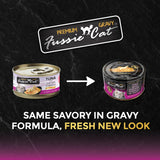 Fussie Cat Premium Black Label Tuna With Chicken Formula in Gravy Recipe Wet Cat Food - 2.82 oz.