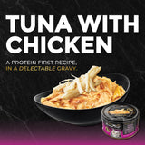 Fussie Cat Premium Black Label Tuna With Chicken Formula in Gravy Recipe Wet Cat Food - 2.82 oz.