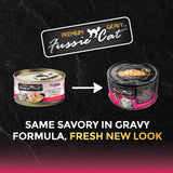 Fussie Cat Premium Black Label Tuna with Ocean Fish Formula in Gravy Recipe Wet Cat Food - 2.82 oz.