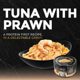 Fussie Cat Premium Black Label Tuna with Prawn Formula in Gravy Recipe Wet Cat Food - 2.82 oz.