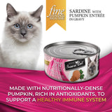 Fussie Cat Fine Dining Mousse Sardine with Pumpkin Entrée in Gravy Recipe Wet Cat Food - 2.47 oz.