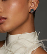 Nadri Stellar Halo Multi Stone Stud Earrings