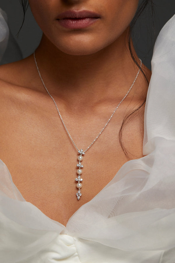 Nadri Venus Multi Pearl Y Necklace