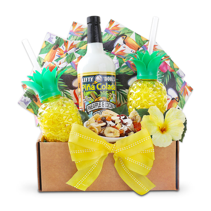 Alder Creek Gift Baskets It's Sunny Somewhere Pina Colada Gift Basket
