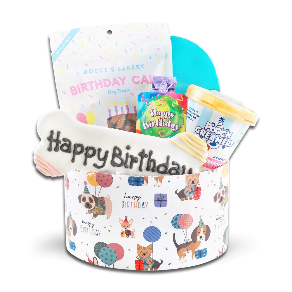 Alder Creek Gift Baskets Happy Birthday Dog Gift Basket