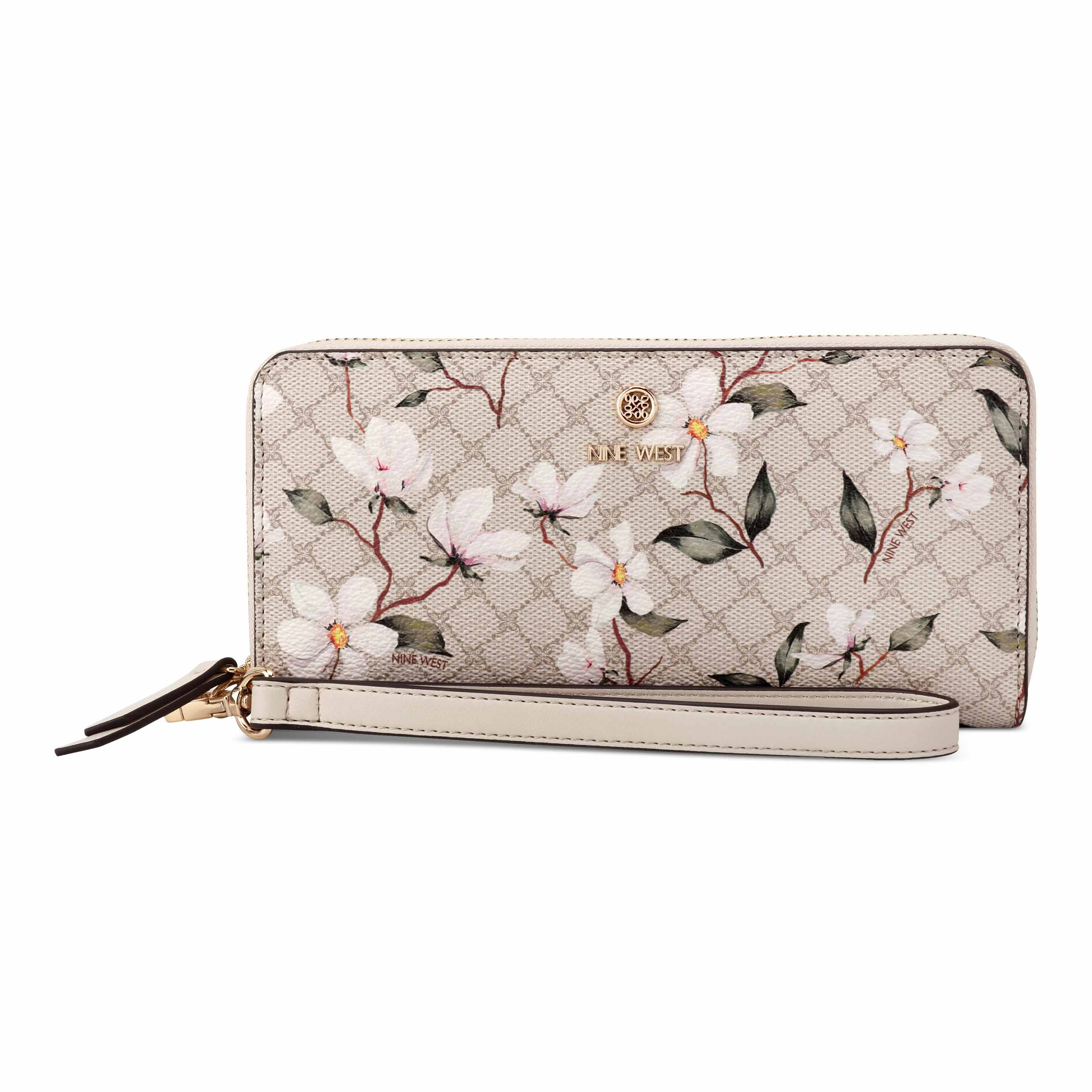 Nine West Lockup 9S Zip Around Wallet with Wristlet