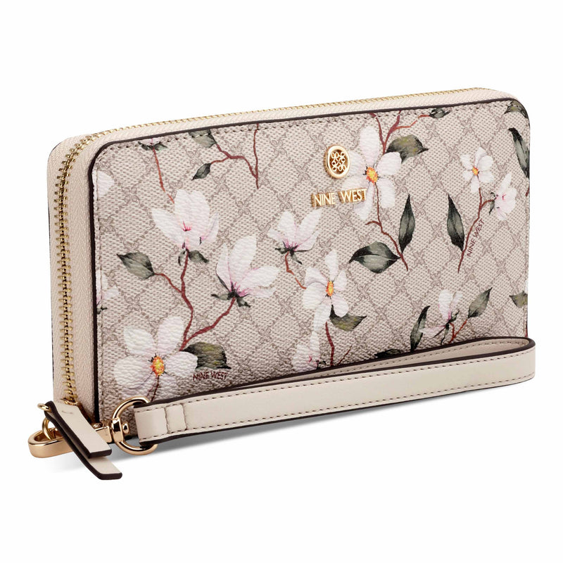 Nine West Lockup 9S Zip Around Wallet with Wristlet