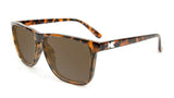 Knockaround Fast Lanes Glossy Tortoise Shell Frame - Amber Lens - Polarized Sunglasses