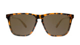 Knockaround Fast Lanes Glossy Tortoise Shell Frame - Amber Lens - Polarized Sunglasses