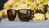Knockaround Fast Lanes Glossy Tortoise Shell Frame - Amber Lens - Polarized Sunglasses