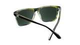 Knockaround Covert Ops Fast Lanes Glossy Black with Camo Print Frame - Green Lens - Polarized Sunglasses
