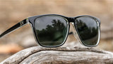 Knockaround Covert Ops Fast Lanes Glossy Black with Camo Print Frame - Green Lens - Polarized Sunglasses