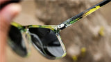 Knockaround Covert Ops Fast Lanes Glossy Black with Camo Print Frame - Green Lens - Polarized Sunglasses