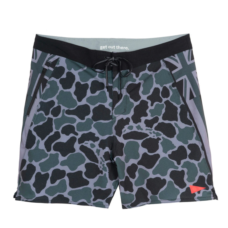 Florence Marine Mens F1 Pro Hawaii Camo Boardshorts