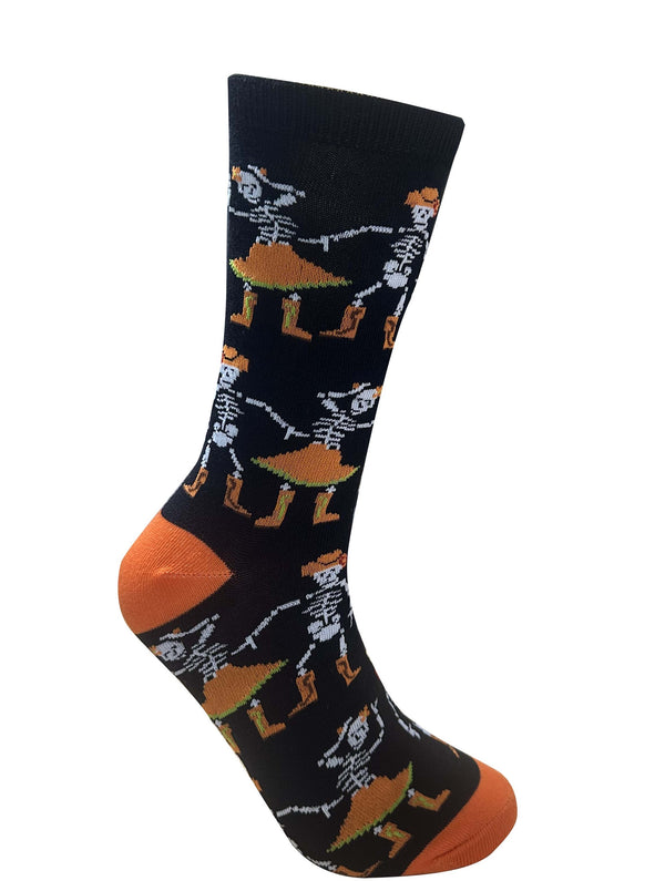 Legale Womens Dancing Skeletons Crew Socks
