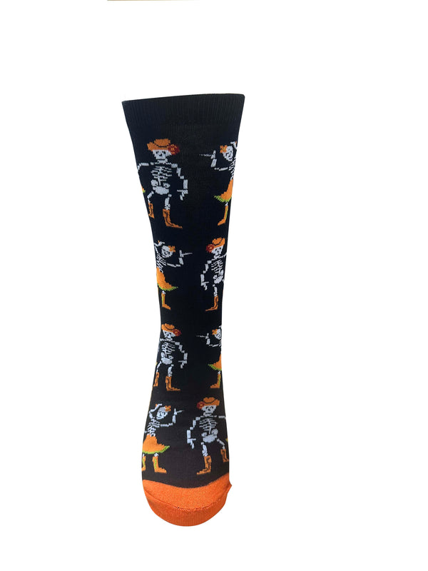 Legale Womens Dancing Skeletons Crew Socks