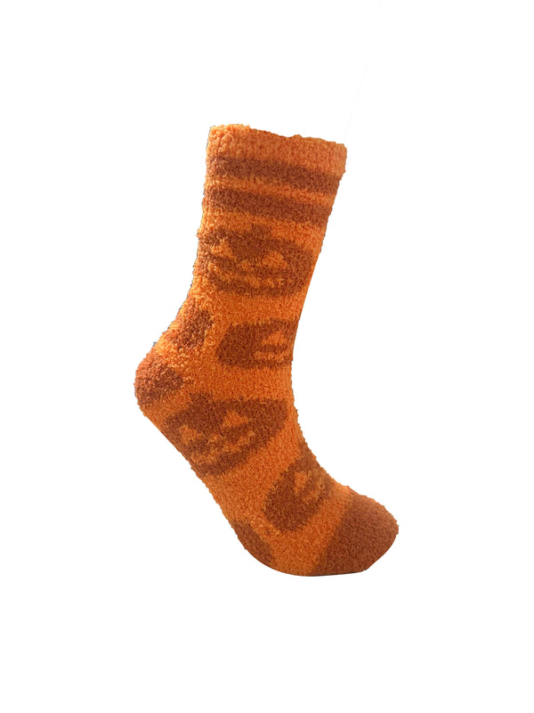 Legale Womens Pumpkin Cozy Crew Socks