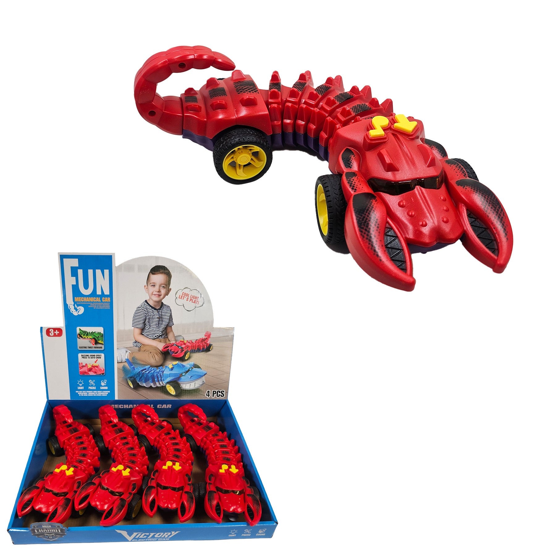 Fun Stuff 12.5" Push Start Winding Scorpion Toy