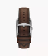 Fossil Carraway Three-Hand Brown Leather Watch