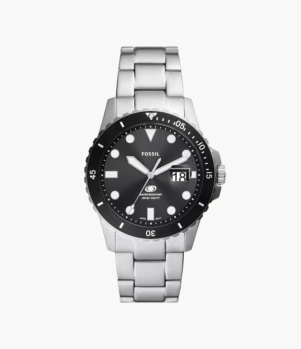 Fossil Blue Dive Three-Hand Date Stainless Steel Watch