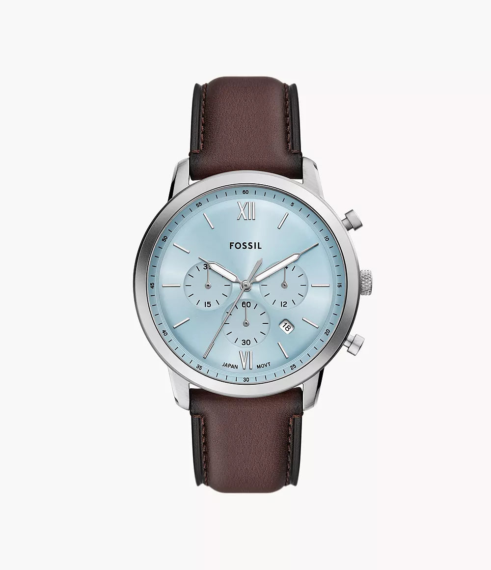 Fossil Mens Neutra Chronograph Brown Leather Watch