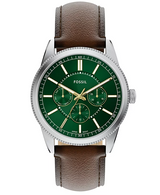 Fossil Mens Pearson Brown Leather Strap Watch