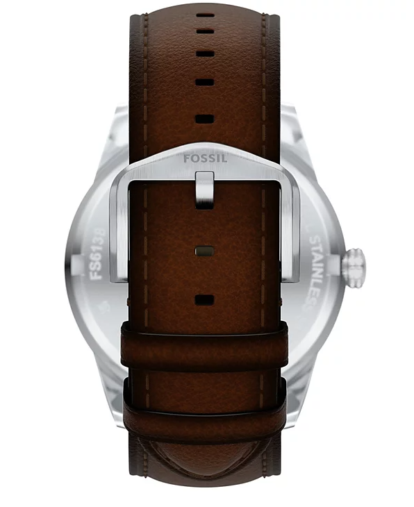 Fossil Mens Pearson Brown Leather Strap Watch