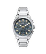 Fossil Mens Everett Chronograph Stainless Steel Watch