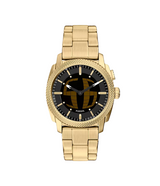 Fossil Mens Machine Big Tic 41MM Gold-Tone Stainless Steel Watch