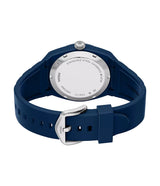 Fossile Mens Everett Three-Hand Navy Silicone Watch