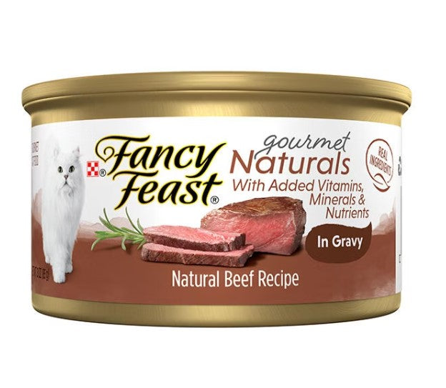 Purina Fancy Feast Gourmet Naturals Beef Recipe In Gravy Wet Cat Food - 3oz.