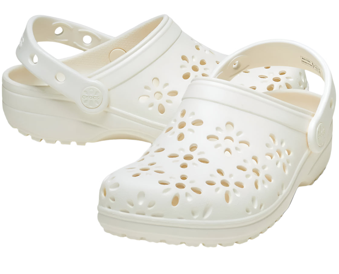 Crocs Classic Floral Cut-Out Clogs