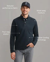 Rhone Mens Founder's Golf 1/4 Zip Sweatshirt
