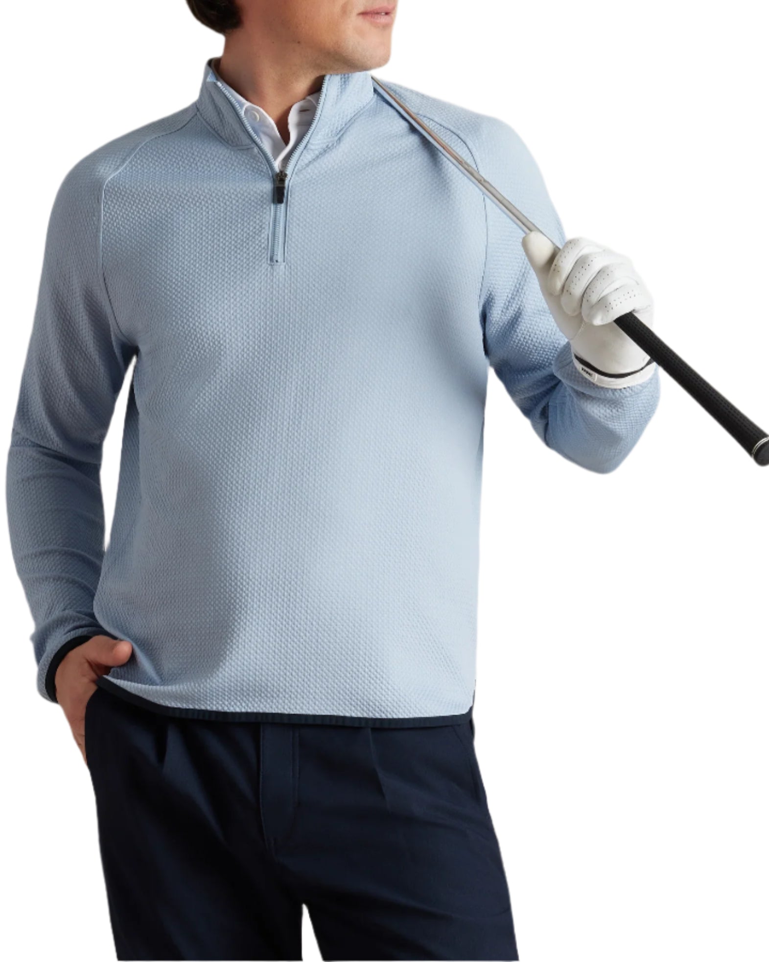Rhone Mens Founder's Gold 1/4 Zip Sweater