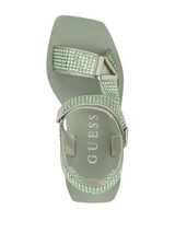 GUESS Womens Dawsin Rhinestone Wedge Sandals
