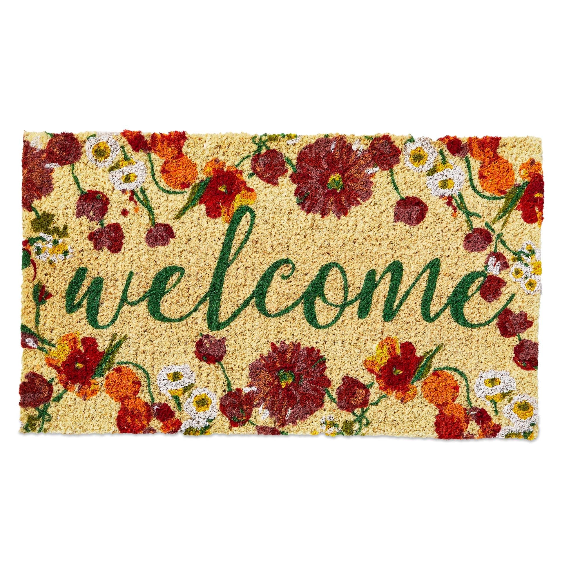 tag Blooming Welcome Coir Mat