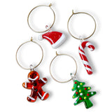 tag Holiday Cheer Wine Charm - Set Of 4