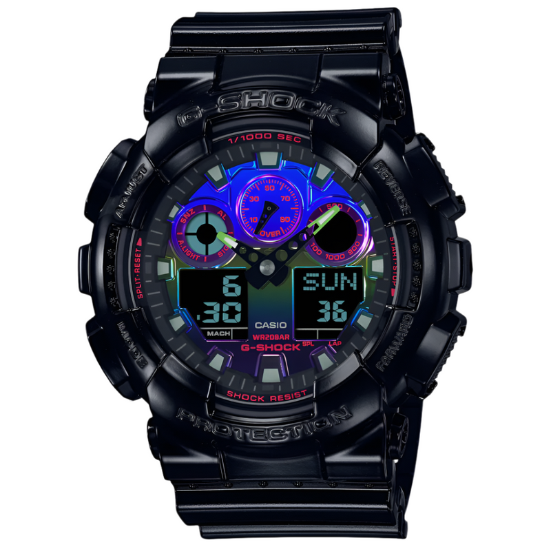 Casio Mens GA100RGB-1A GA-100 Series Analog Digital Watch