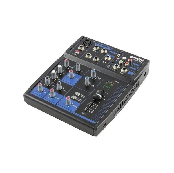 Gemini Compact 5 Channel USB and Bluetooth Mixer